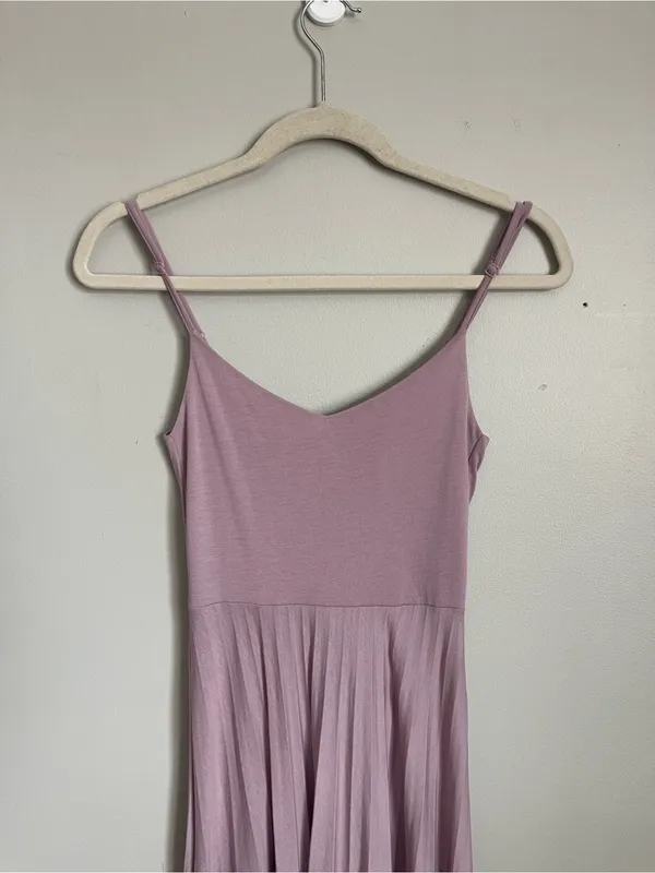 ASOS | Mauve Purple Spaghetti-Strap Pleated Maxi Dress Sz 0 - Image 3