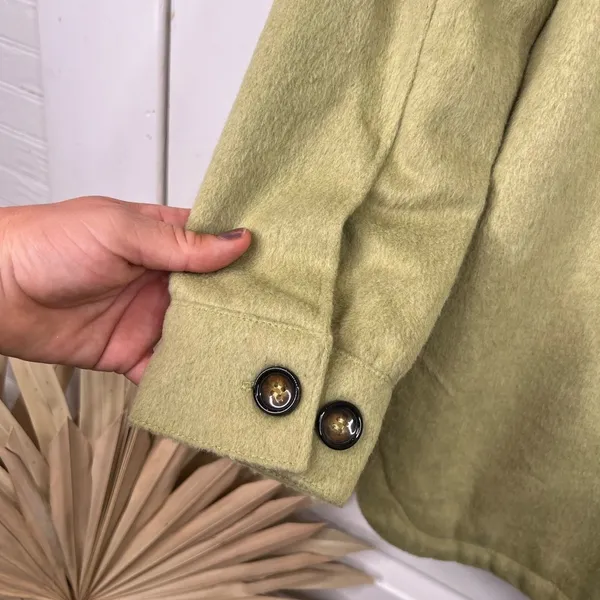 Thread & Supply Women's Sage Green Shacket Size S Button-Up Casual Jacket - Image 9