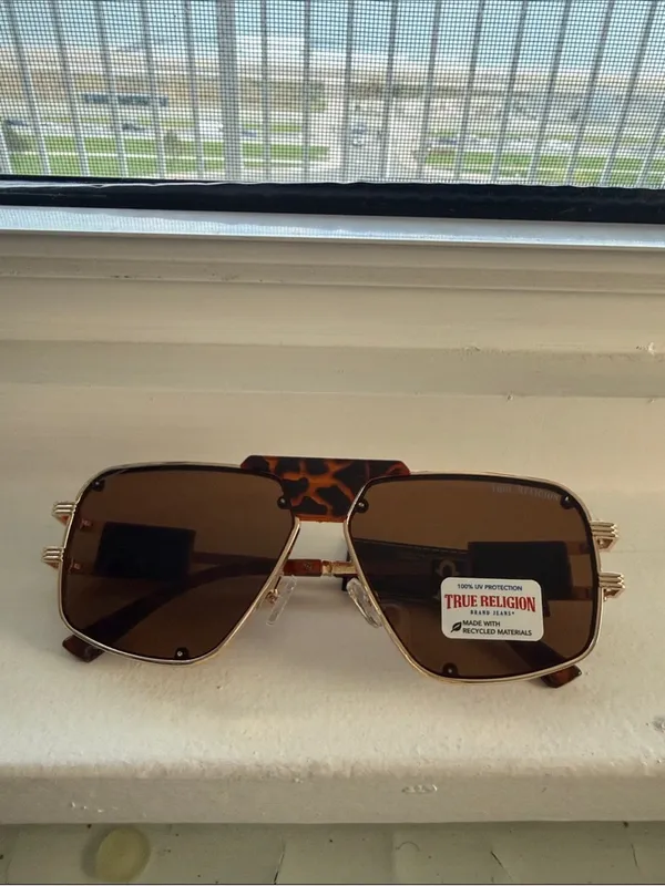 TRUE RELIGION tortoise shell acetate aviator Sunglasses - High Bridge UNISEX - Image 3