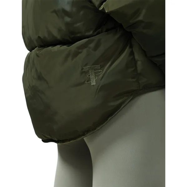 TOAST SOCIETY PLUTO KHAKI GREEN PUFFER JACKET Hooded Patch Pocket‎ EUC Size M - Image 5