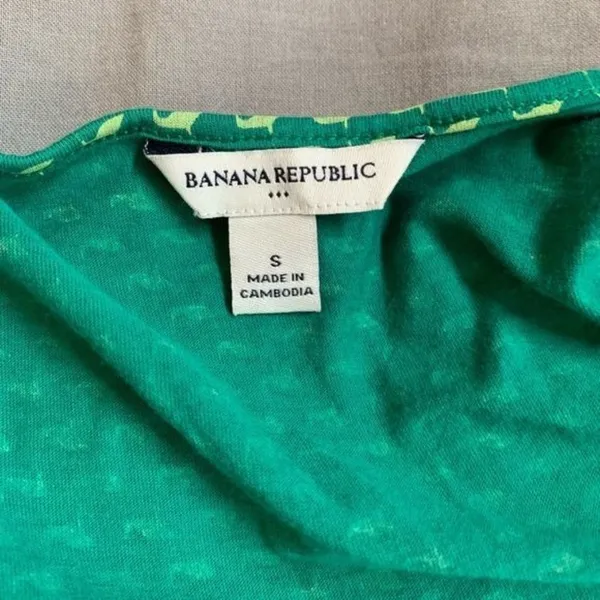 Banana Republic Ruffle Front Green Blouse - Image 2
