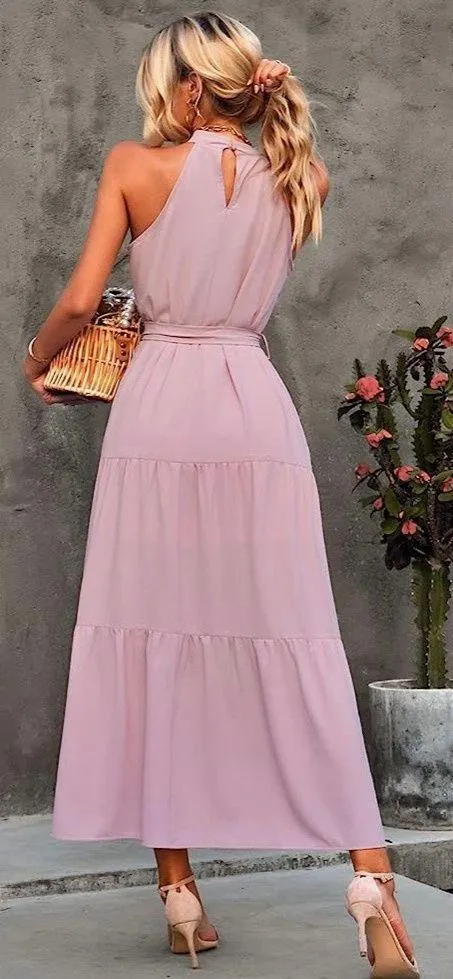 Summer /fall Maxi Sun Dress Pink Size M - Image 5