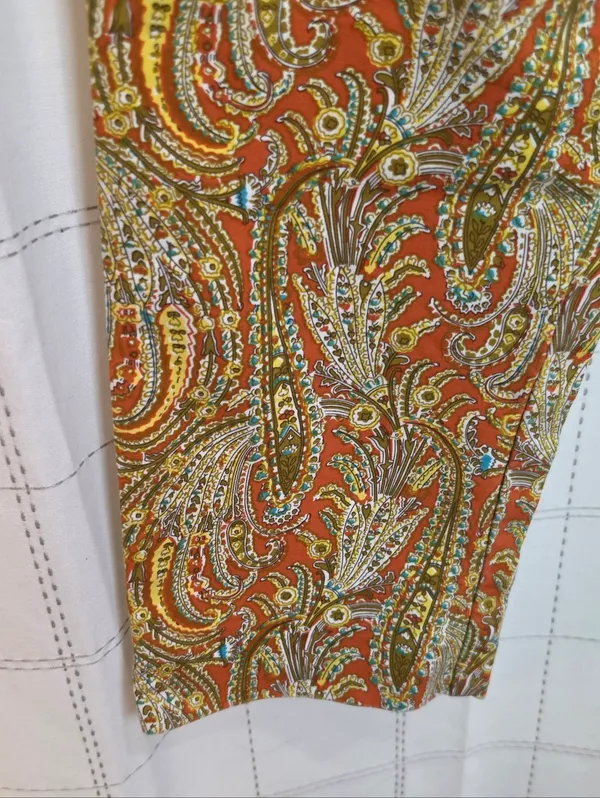 Anthropologie Cartonnier “Persimmon Paisley Crops” - Image 9