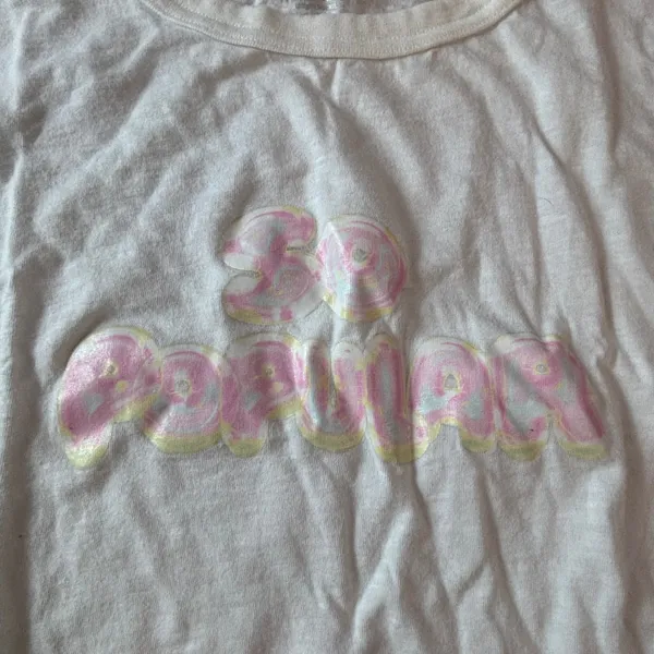 Aerie x Wicked So Popular Graphic T-Shirt White Cotton Large Glinda Broadway - Image 2