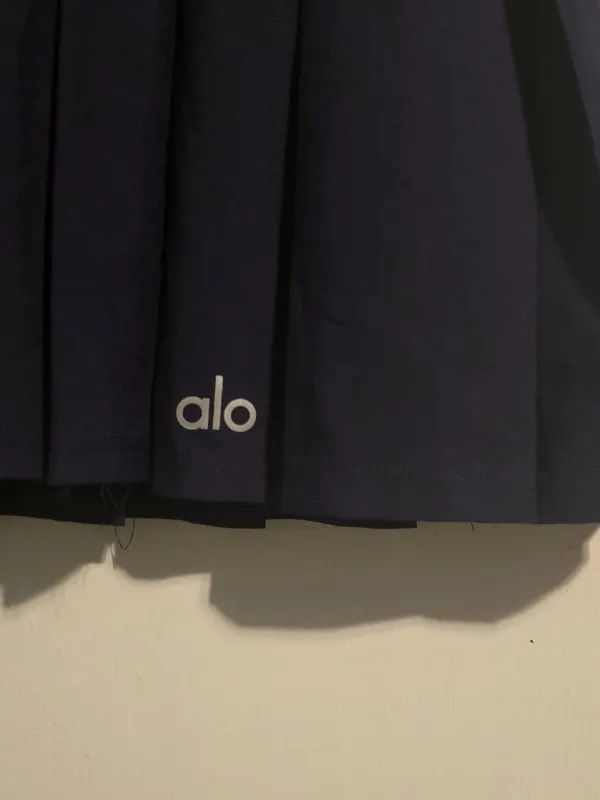 ALO Yoga Navy Pleated Skater Skort - Image 4