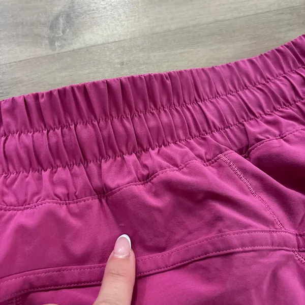 Lululemon Track That Mid-Rise Lined Short 5" Pink Lychee Women Size 14 - Image 5