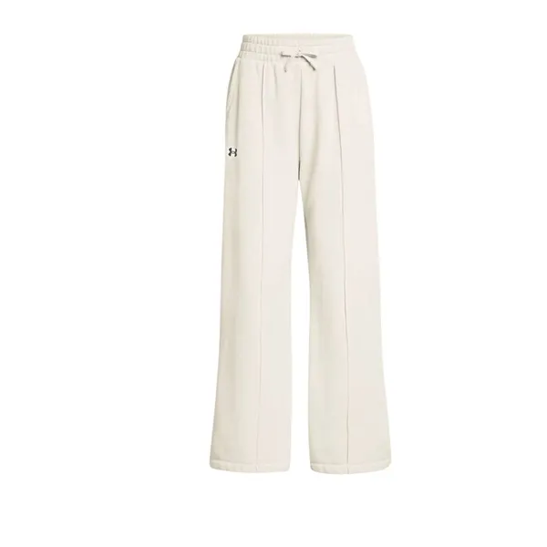 NWT Under Armour Womens Cream Rival Fleece Wide Leg Textured Sweatpants XL - Image 5