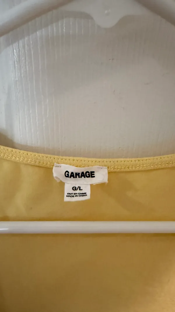 Garage Butter Yellow Square Neck Crop Top - Image 3
