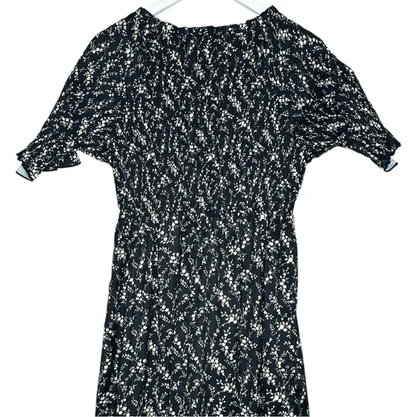 Baltic Born Lotta Black Floral Smocked Dress XS - Image 13