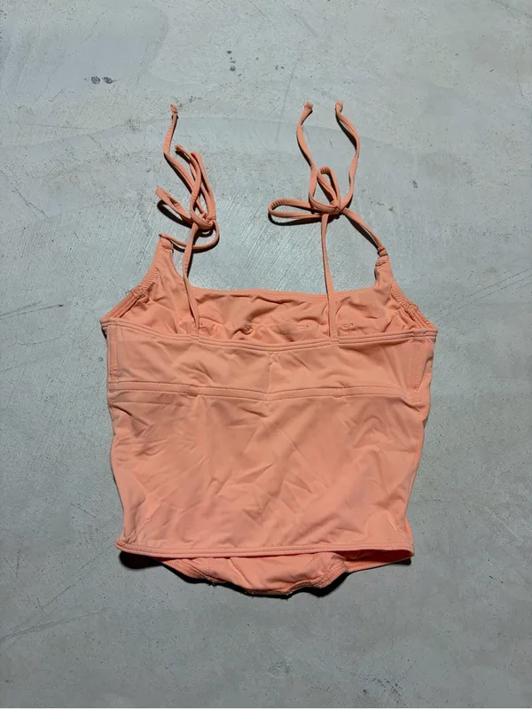 Gilly hicks Women's Peach Tie-Strap micro Corset Tank Top XS - Image 7