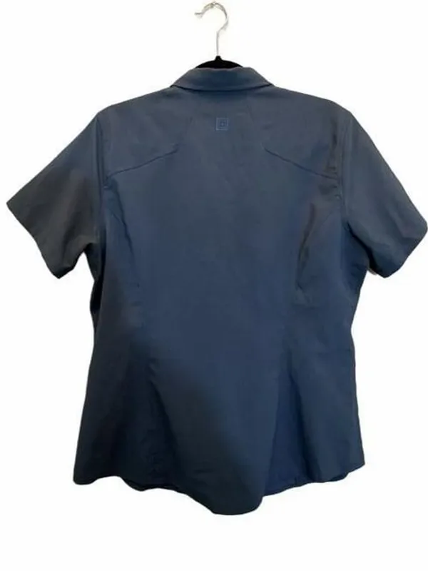 5.11 Tactical Women's Short Sleeve Button Down Shirt Blue - Image 2