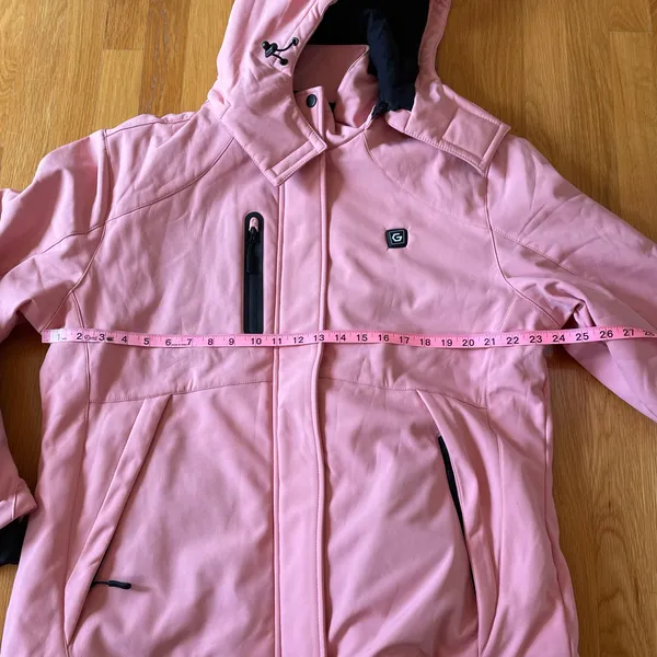 VERGOO Women’s XL Pink Graphene Heated Jacket Coat Hooded Battery Heated - Image 6