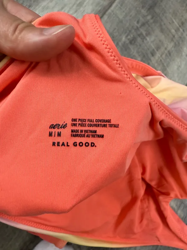 Aerie Coral Stripe One Piece Swimsuit - Image 12