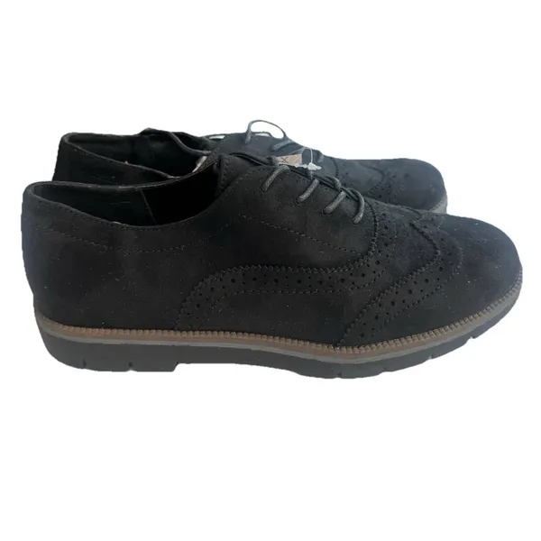 JABASIC Women's Brogue Oxford Walking Shoes Lace-Up Casual Black Size 9.5 NEW - Image 10