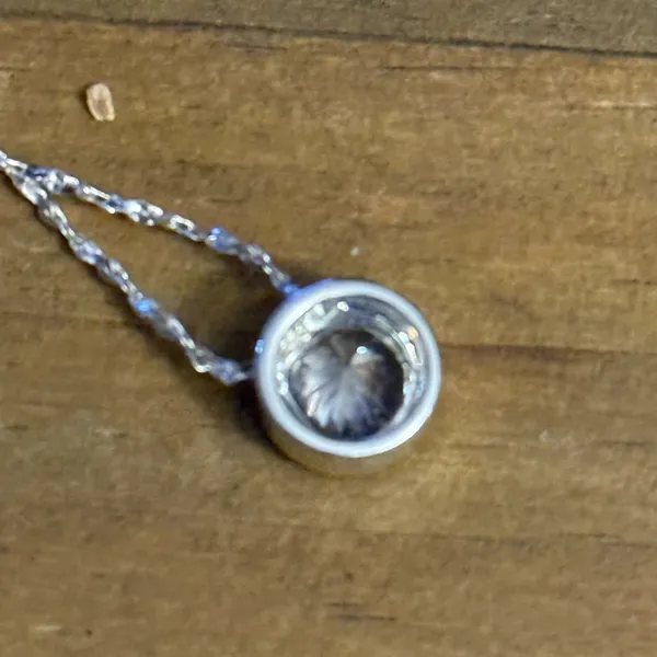 Avon silver tone bezel CZ necklace and earrings set - Image 4