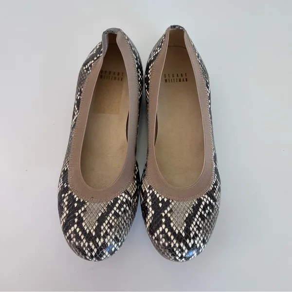 Stuart Weitzman Women's Snake Python Embossed‎ Ballet Flats - Image 3