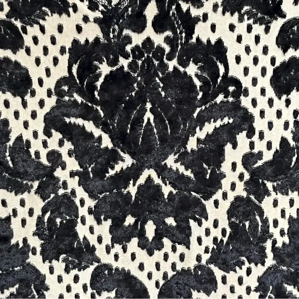 Intimately Free People Black‎ Velvet Burnout Damask Mini Dress Lace Trim Small - Image 7
