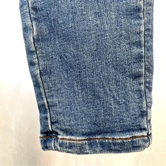 Donoratico Embroidered Jeans Womens M Blue Skinny Stretch Floral Graphic Artsy - Image 6