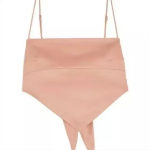 Revolve Danielle Bernstein weworewhat Cropped Handkerchief satin Tank - Image 6