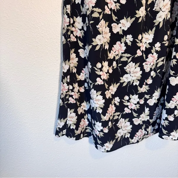 Vintage Maurice’s Black Yellow Floral Maxi Skirt Womens 4 Casual Fall Peasant - Image 3
