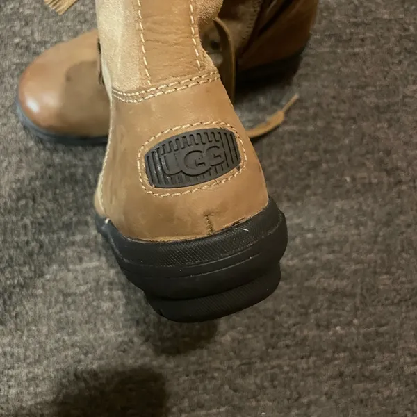 UGG Chestnut Leather Boots size 7 - Image 2