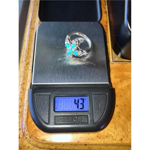 Sleeping Beauty Turquoise Sterling Silver Ring Size 9 - Image 8