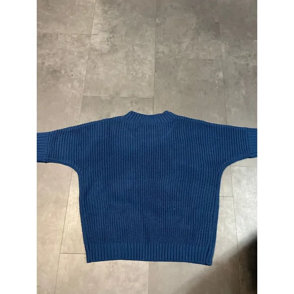 Blair Blue Knit Sweater Cozy Casual Pullover Crewneck size‎ S B-131 - Image 4