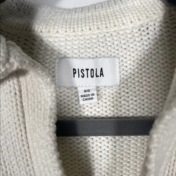 Pistola Arlo Womens Striped Polo Sweater Black White Xs - Image 3