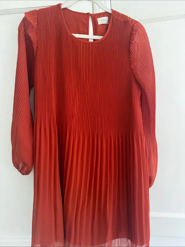 Wilfred Pleated Long-Sleeve Dress - Image 4