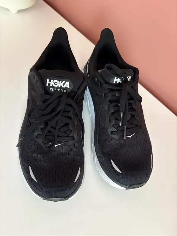 Hoka Women's Black & White Athletic Running Shoes - Image 4