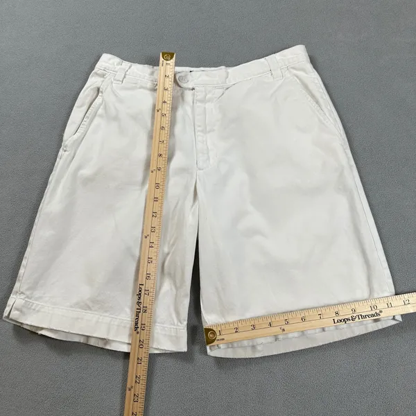 Vintage Abercrombie and Fitch Chino Shorts Womens 10 31W White High Rise Cotton - Image 4