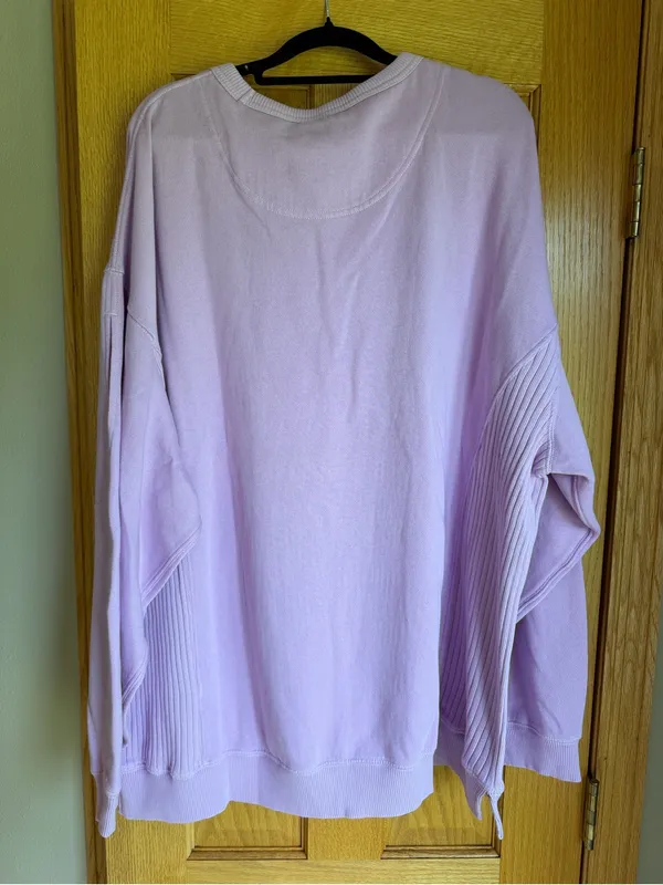 Aerie Très Chic Keyhole Oversized Sweatshirt Women’s XL NWT Icy Lavender - Image 7