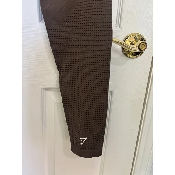 Gymshark VItal Seamless Leggings Mocha Brown XL Stretch Gym Workout - Image 5