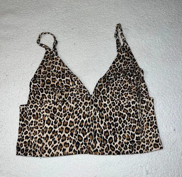 ZARA Animal Print Crop Top - Image 2