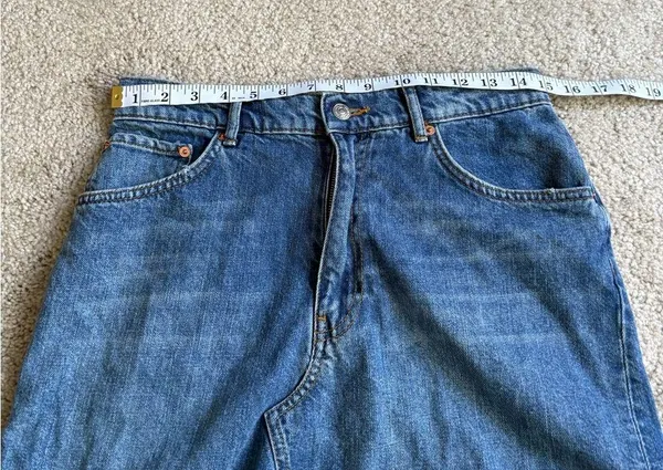 Zara Jean Skirt Womens Blue Y2K festival Denim Flat raw hem Front Mini medium - Image 12