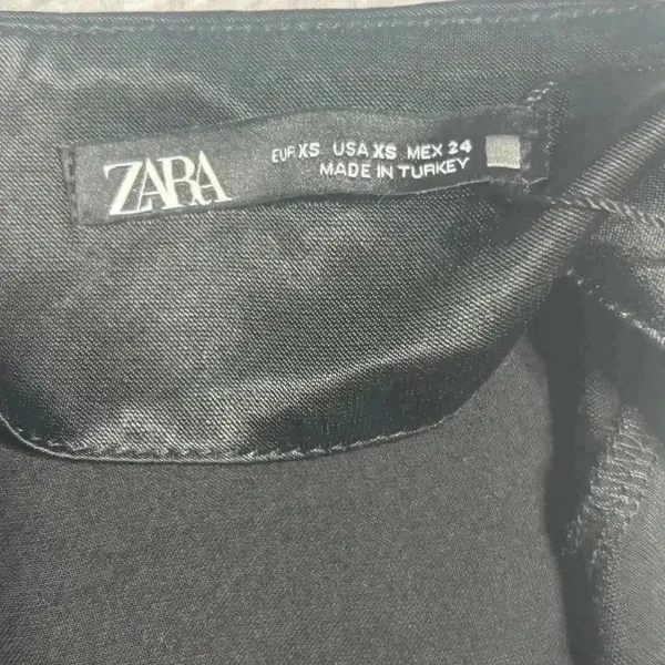NWT Zara Black Satin One Strap Dress Size XS. Pearl strap with white heart beads - Image 9