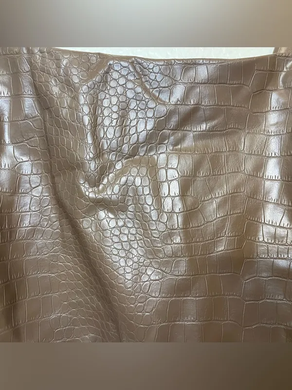 Express NWT Body Contour Croc Faux Leather Square Neck Cropped Tank‎ Top Size XL - Image 4