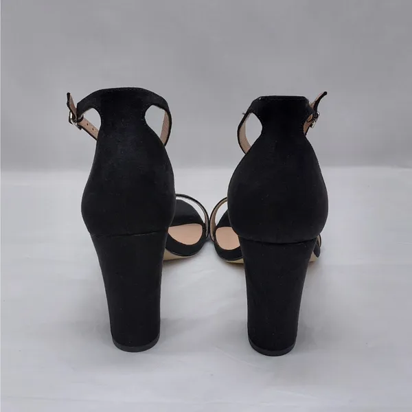 Madden Girl Dress Sandal Womens 10M Black Strappy Block Heel Shoes Wedding Party - Image 11