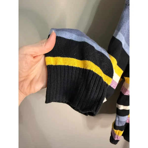 BDG‎ Urban Outfitters Striped Oversized Sweater Black Yellow L Boyfriend Fit - Image 4