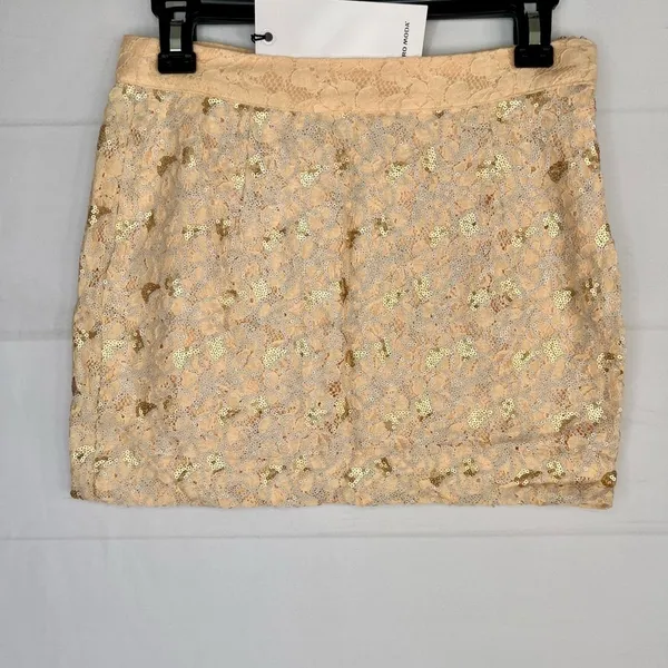 Vero Moda Sequins and Lace Mini Skirt Size 165/68A US 6 - Image 3