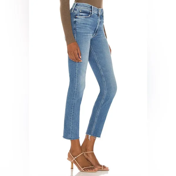 NWT MOTHER Denim Mid Rise Dazzler Ankle Fray Jeans Riding Cliffside Size 29 - Image 13