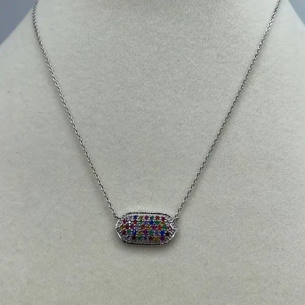 Fresh & Co CZ white gold dipped choker 15” & 2” extender - Image 3