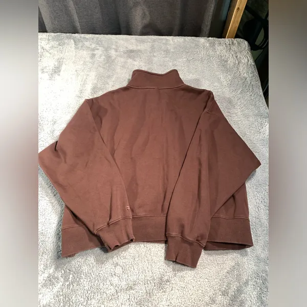 Fabletics Brown Half-Zip Sweatshirt XXL/1X - Image 6