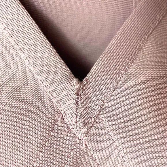 ASOS NWT The Girlcode Bandage V Neck Bodycon Midi Dress Lilac Mauve Women’s Size 6 - Image 9