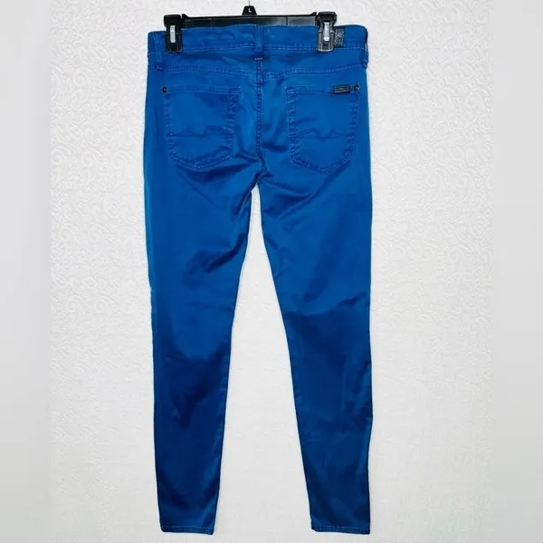 7 For All Mankind Blue Gwenevere Skinny Jeans Size 28 - Image 2
