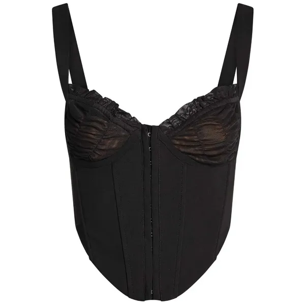 I am Gia I.am.Gia Elegant lace trim Black Corset Top - Image 2