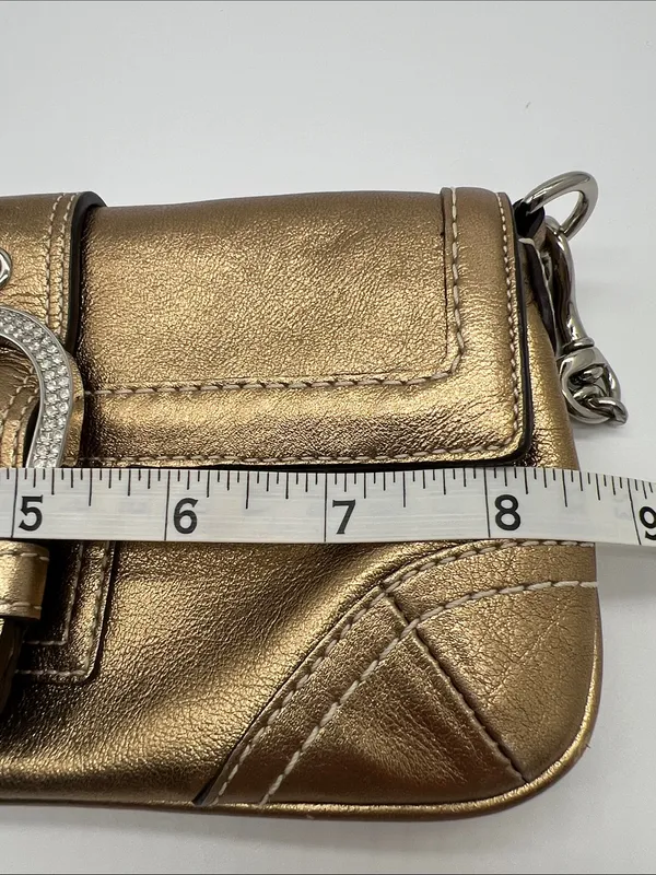 Vintage Coach Soho Shoulder Bag Swarovski Crystals Gold RARE Limited Edition Y2K - Image 10