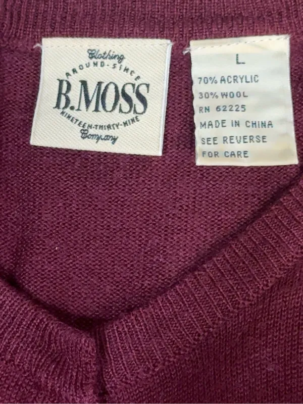 Tailor B. Moss Burgundy Floral Button-Front Cardigan - Image 5