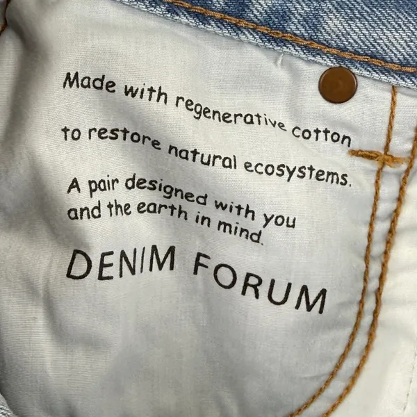 Denim Forum The 90s Mid-Rise Cargo Mini‎ Skirt Light Wash Blue Cotton Size 23 - Image 8