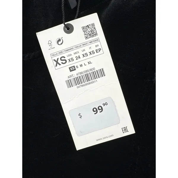 Zara - Velvet Corset Top Pleated Mini Dress in Black - Image 3